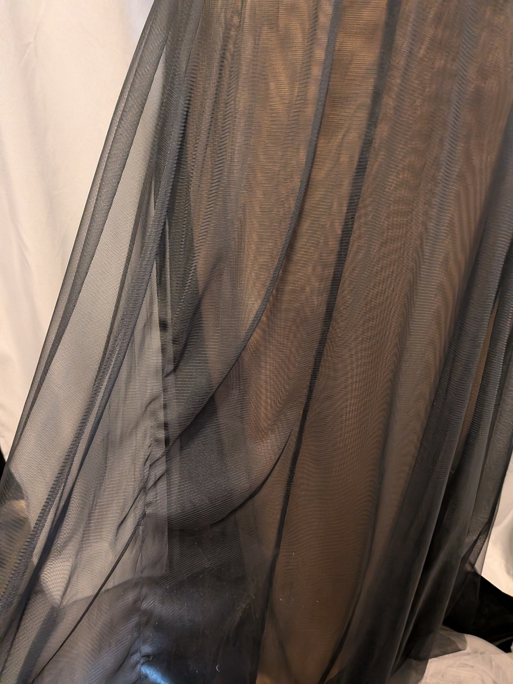 Tadashi Shoji Black Pleated Sheer Maxi Dress Size 4 - Picture 8 of 12
